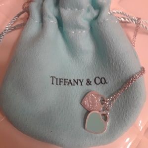 Tiffany & Co. Sterling Silver Mini Double Heart Ta